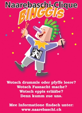Pfyffe und drummle lerne bi de Naarebaschi